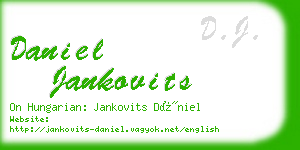 daniel jankovits business card